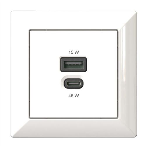 USB-Steckdose - KOMBI T65.01 : 6560x0101 - Bodo Ehmann GmbH - doppelt / wandmontiert / Unterputz