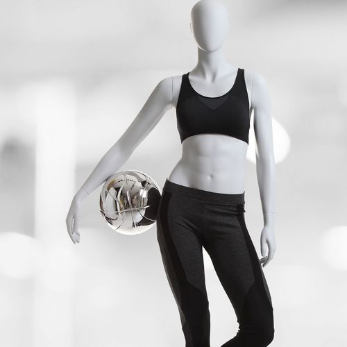 Frau-Schaufensterpuppe - 123 ATHLETICS - WINDOW FRANCE - sportlich / sitzend / weiß