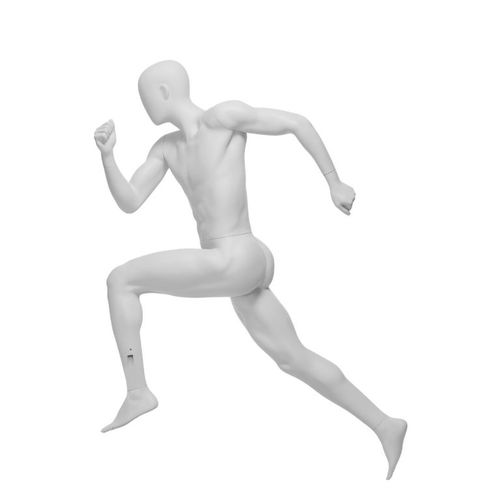 Mann-Schaufensterpuppe - 126 ATHLETICS - WINDOW FRANCE - sportlich / sitzend / weiß