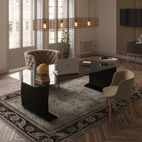 Chefschreibtisch - LUXURY - Cobermaster Concept - modern / Glas / für Gewerbegebrauch