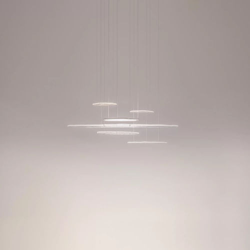 Moderner Kronleuchter - Bruma Sparse 185 - Giopato & Coombes - Aluminium / Muranoglas / für Gewerbegebrauch