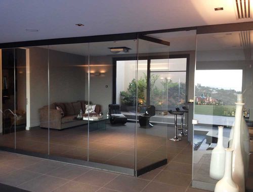 Falttrennwand - F7 - Salinox - mit Glasfront / Aluminium / für professionellen Einsatz