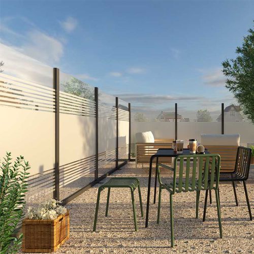 Glas-Windschutzwand - SYSTEM WB 30 / 60  - Salinox - Aluminium / für Gewerbegebrauch