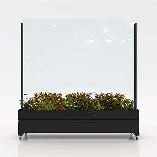 Glas-Windschutzwand - SYSTEM WB 30 FP - Salinox - Aluminium / für Gewerbegebrauch