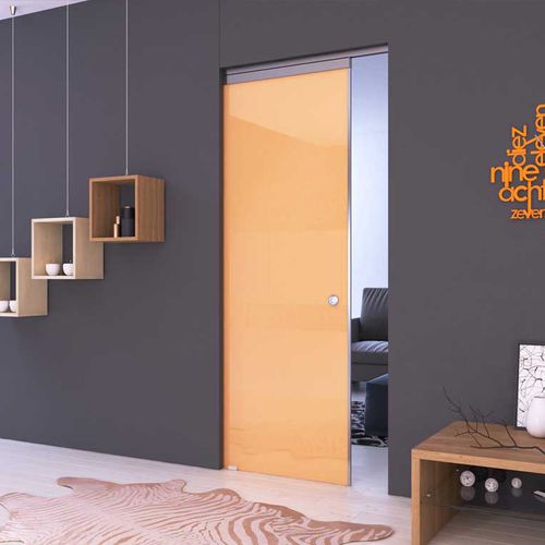 Tür für Innenbereich - SL 3250 - Salinox - Glas / Aluminium / Schiebe