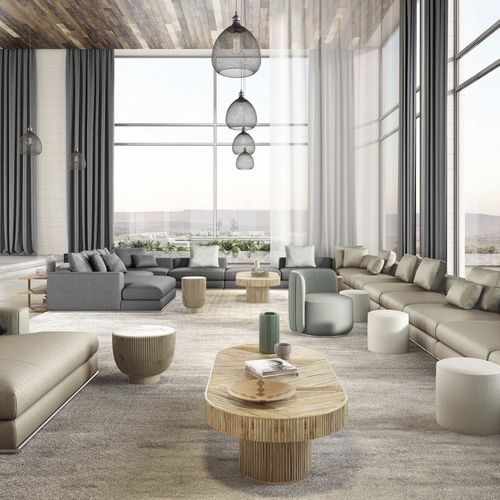 Möbelstoff - RESURGENCE : REFINED  - FR-One - einfarbig / FR-Polyester / Baumwolle