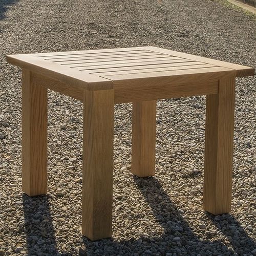 Moderner Couchtisch - ORION - RED SRL - Iroko / Gestell aus Iroko / quadratisch