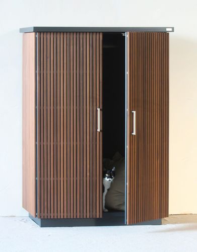 Garten-Sideboard - CUPBOARD - CUBIC OUTDOOR LIVING - hoch / modern / Holz