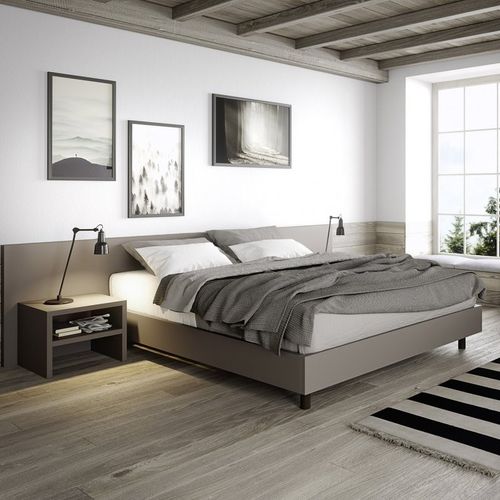 Doppelbett - CARDIFF - cinquanta3 - modern / Kopfteil / lackiertes Holz