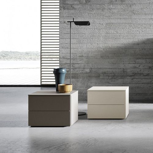 Moderner Nachttisch - ATENE - cinquanta3 - lackiertes Holz / rechteckig / mit Schublade