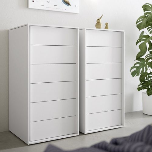 Moderner Chiffonnier - BILBAO - cinquanta3 - lackiertes Holz / weiß / beige