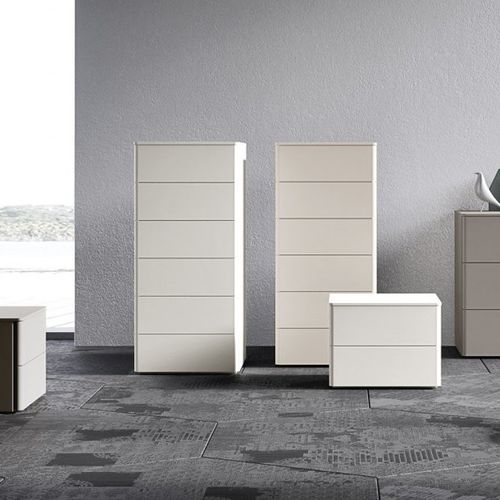 Moderner Chiffonnier - LONDRA - cinquanta3 - lackiertes Holz / weiß / beige