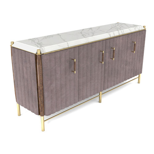 Modernes Sideboard - Gemma - BITANGRA - lackiertes Holz / Nussbaum / Holzfurnier