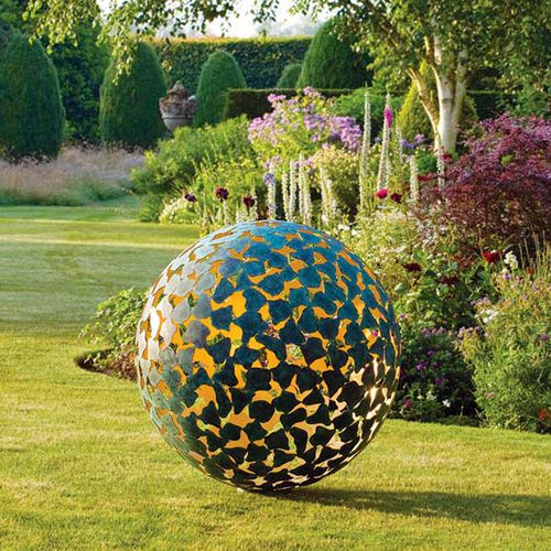 Stahlskulptur - MANTLE - DAVID HARBER - Bronze / polierter Edelstahl / Garten