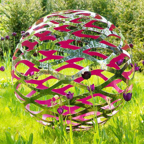 Skulptur / polierter Edelstahl - FILIUM - DAVID HARBER - Garten / für öffentliche Bereiche