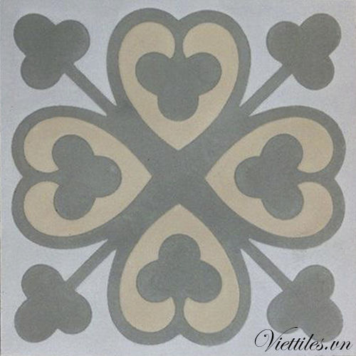 Zementfliese für den Innenraum - V20-279 - Viet Tiles Corporation - Boden / Wand / Blumenmotiv