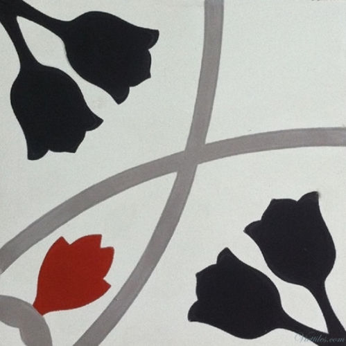 Zementfliese für den Innenraum - V20-017 - Viet Tiles Corporation - Boden / Wand / Blumenmotiv