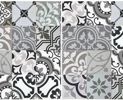 Zementfliese für den Innenraum - GREY &amp; WHITE - Viet Tiles Corporation - für Außenbereich / Boden / Wand