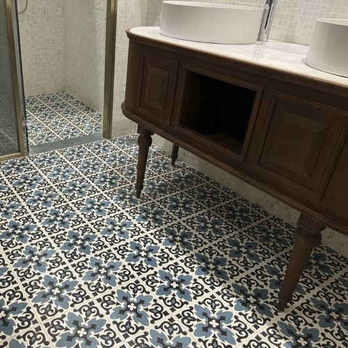Matte Zementfliese - V20-212 - Viet Tiles Corporation - für den Innenraum / für Badezimmer / für Küche