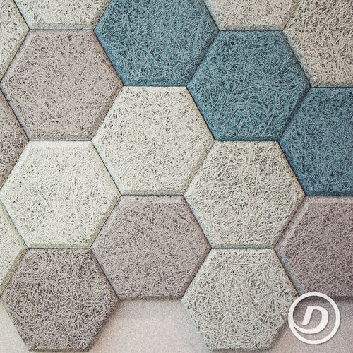 Wandmontierte Akustikplatte - HEXAGON TILE - CHUNLYN WWCB TECH CO., LTD. - Holzwolle / sechseckig / für Innenausbau