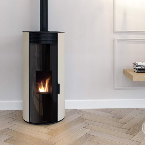 Wasserführender Kaminofen / Pellet - KLIZIA CLAIRE - KALON - 10 kW...20 kW / 8 kW / freistehend