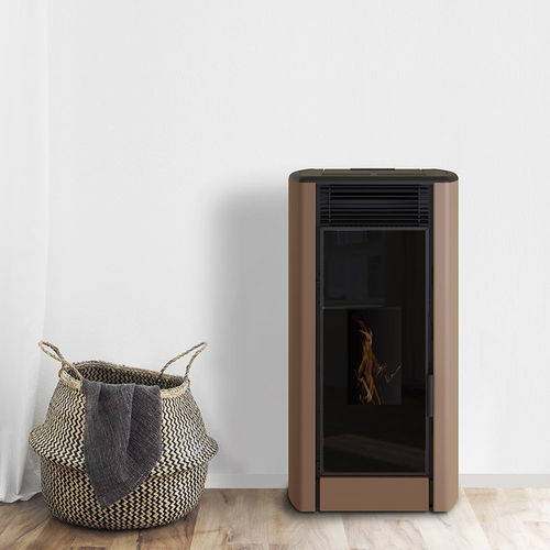 Wasserführender Kaminofen / Pellet - SHUTO - KALON - 10 kW...20 kW / 8 kW / freistehend