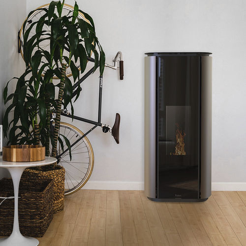 Wasserführender Kaminofen / Pellet - TERRAFUOCO - KALON - 10 kW...20 kW / 8 kW / freistehend