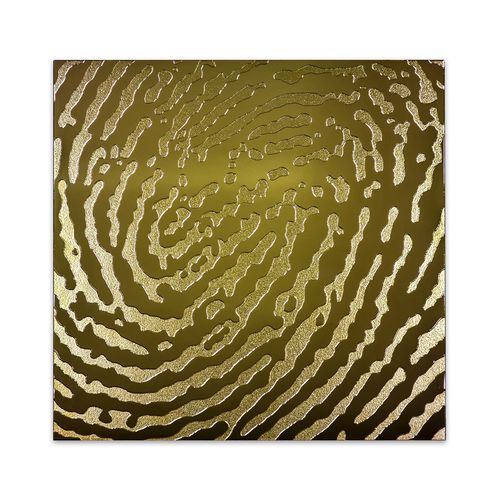 Verkleidungs-Dekorplatte - FINGERPRINT GOLD - PlusObject - wandmontiert / Glas / texturiert