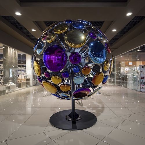 Glasskulptur - Space Expansion - PlusObject - für Außenbereich / freistehend / für Gewerbegebrauch