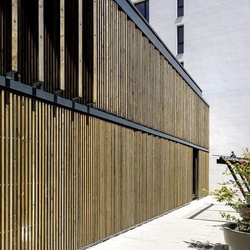 Metall-Sonnenschutzlamelle - XL 500 - Soltec - Holz / Keramik / für Fassaden