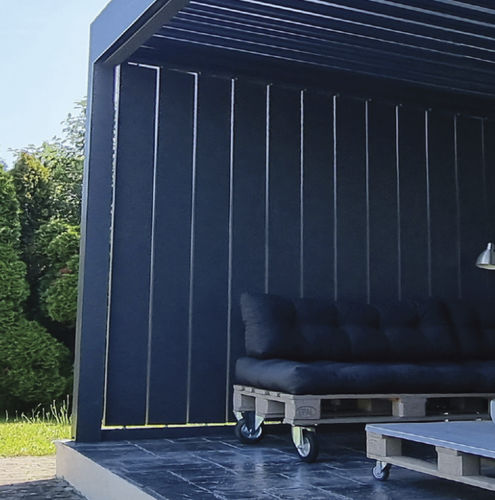 Lamellen-Sichtschutz - E300 - Soltec - Aluminium / Metalloptik