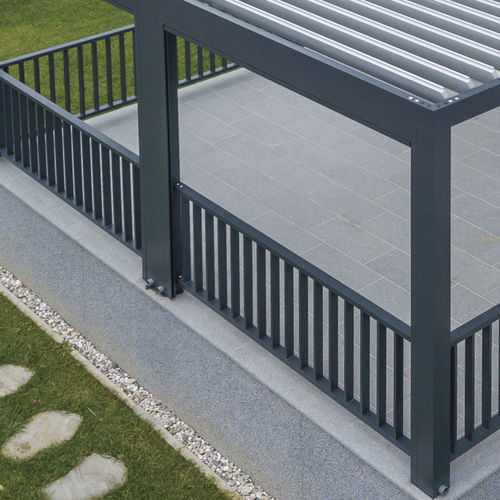 Lamellenzaun - 1A  - Soltec - für Wohnhaus / Aluminium / gerade