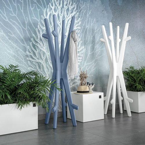 Bodenstehender Garderobenständer - TWINS - Lyxo Design - modern / Polyethylen / weiß
