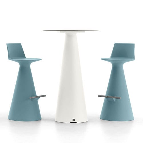 Moderner Hocker - LIRA - Lyxo Design - Polyethylen / Gestell aus Polyethylen / mit Mittelfuß