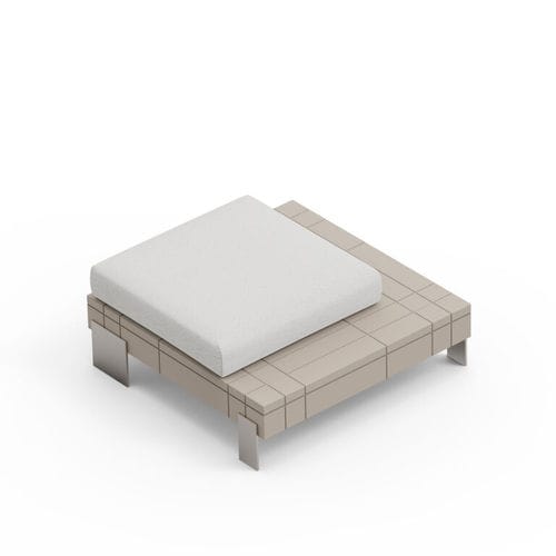Minimalistische Ottomane - RHOR - Lyxo Design - Polyethylen / rechteckig / modular