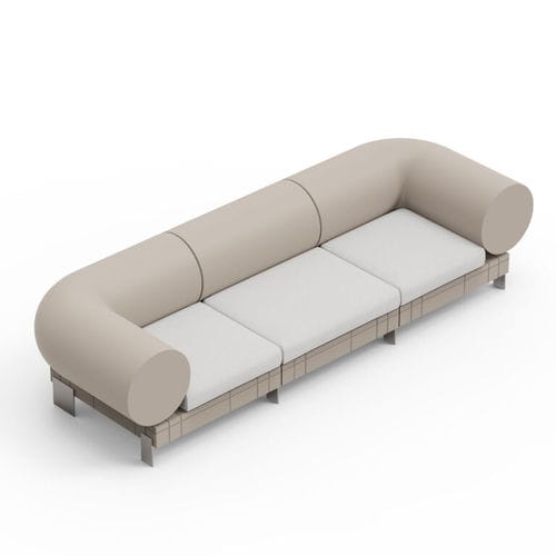 Modulsofa - RHOR COMBO 3 - Lyxo Design - minimalistisch / für Außenbereich / Polyethylen