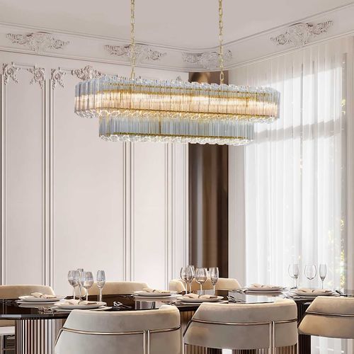 Moderner Kronleuchter - LUX - K-LIGHTING - Glas / Metall / 15 Glühbirnen