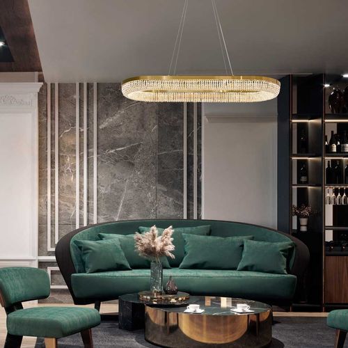 Hängelampe - IMPERIUM - K-LIGHTING - Edelstahl / Kristall / modern