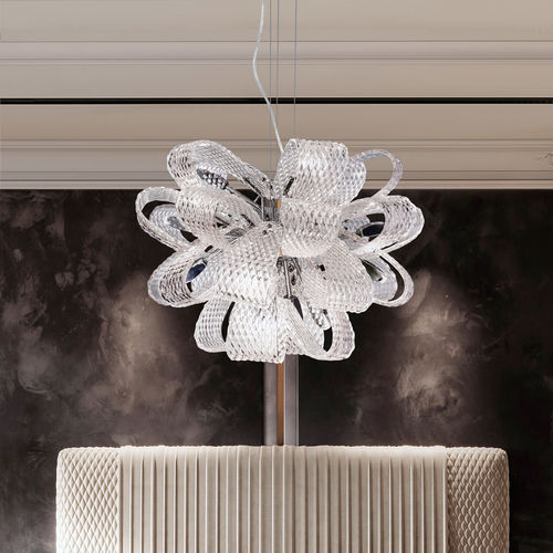 Hängelampe - LARA - K-LIGHTING - Edelstahl / Kristall / modern