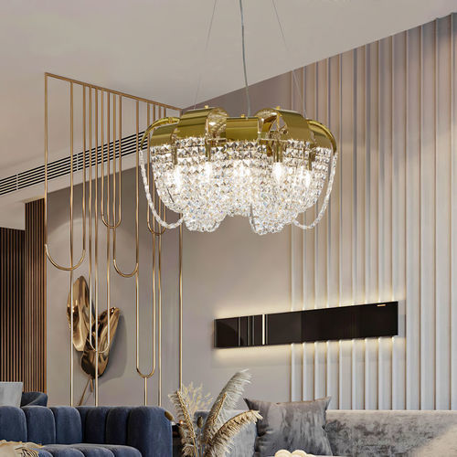 Hängelampe - BELISAMA - K-LIGHTING - Edelstahl / Kristall / modern