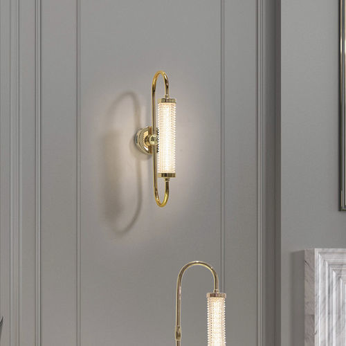 Moderne Wandleuchte - ANDY - K-LIGHTING - für den Innenraum / Edelstahl / Glas