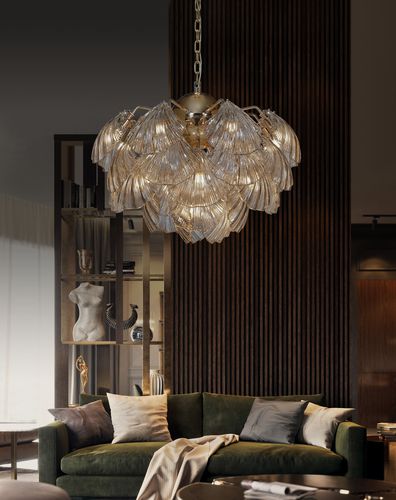 Hängelampe - CONCHA - K-LIGHTING - Messing / Glas / modern