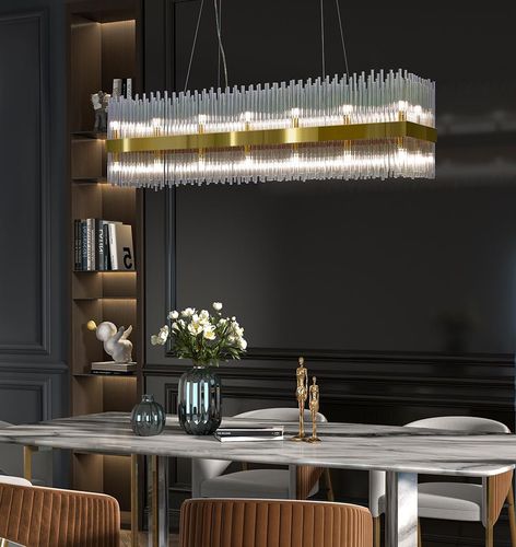 Hängelampe - ORIENT GOLD - K-LIGHTING - Edelstahl / Glas / modern