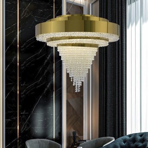Moderne Deckenleuchte - BACO - K-LIGHTING - Kristall / Edelstahl / andere Lichtquellen