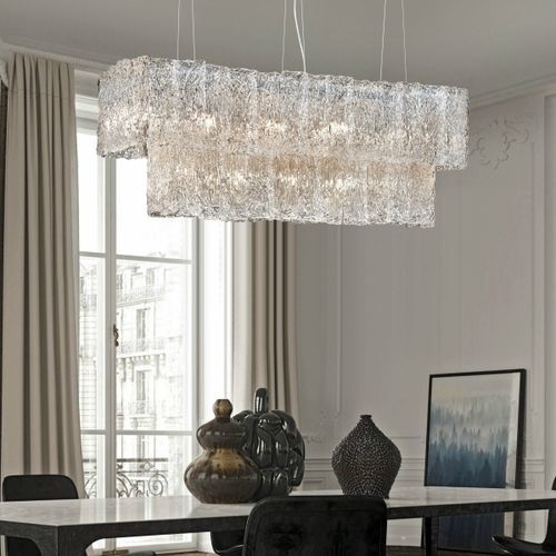 Moderne Deckenleuchte - ATENAS - K-LIGHTING - rechteckig / Glas / Messing
