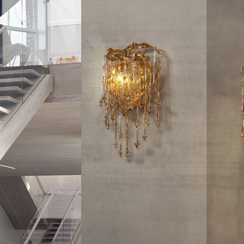 Moderne Wandleuchte - SCULPTURE - K-LIGHTING - für den Innenraum / Edelstahl / Kristall