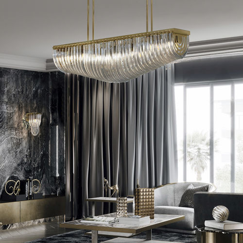 Moderne Deckenleuchte - ANATOLE - K-LIGHTING - Kristall / Edelstahl / andere Lichtquellen