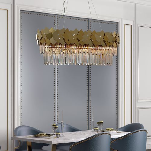 Moderne Deckenleuchte - HEMERA - K-LIGHTING - Kristall / Edelstahl / andere Lichtquellen