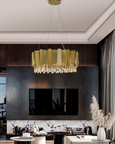 Hängelampe - TALIA - K-LIGHTING - Edelstahl / Kristall / modern