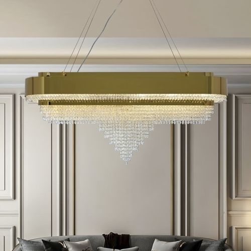Hängelampe - BACO - K-LIGHTING - Edelstahl / Kristall / modern